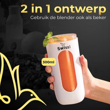 Swissl Blender To Go - Draadloze Smoothie Maker - Draagbare, Ophalen of Verzenden, Zo goed als nieuw