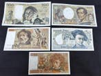 Frankrijk. - 5 banknotes - Various Dates (Zonder
