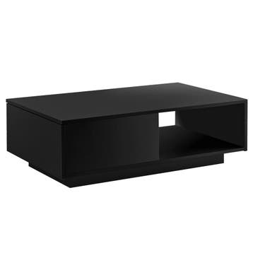 Salontafel Biskra met plank en lade 95x55x31 cm zwart, Huis en Inrichting, Tafels | Salontafels, Verzenden, Nieuw