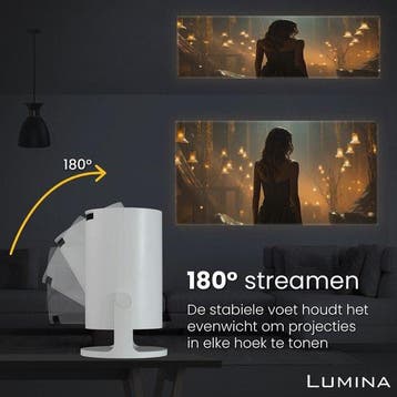 2dekans | Lumina® Pro Mini Beamer 2026 – Android 14 Smart, Ophalen of Verzenden, Zo goed als nieuw, Lumina