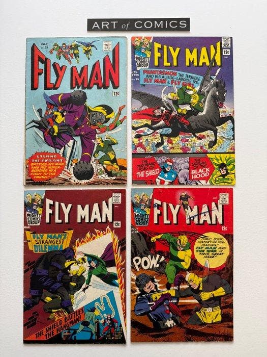 Fly Man #32, #35, #36, #38 - 4 Comic collection - Eerste, Boeken, Strips | Comics