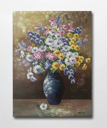 Le Van H (1972) - Les Marguerites Sauvages 80 60 cm.