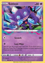 Sableye  070/196 Reverse Holo Lost Origin, Ophalen of Verzenden, Nieuw, Losse kaart, Foil