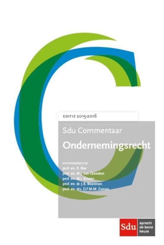 Ondernemingsrecht / 2015-2016 / SDU Commentaar 9789012396042, Boeken, Wetenschap, Gelezen, Verzenden