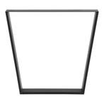 Trapeziumpoot tafelpoot 75-55x72 cm set van 2 zwart mat, Verzenden, Nieuw