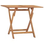 vidaXL Tuintafel inklapbaar 90x60x75 cm massief teakhout, Verzenden, Nieuw, Hout