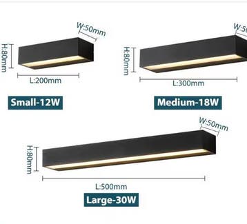 LED Buiten Wandlamp – Aluminium IP65 Waterdicht, Verzenden, Nieuw