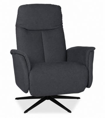 Relaxfauteuil Hekendorp - relaxfauteuils - Antraciet, Nieuw, Stof