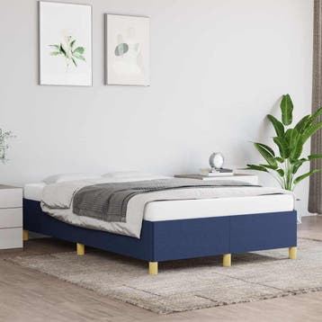 vidaXL Bedframe zonder matras 120x200 cm stof blauw, Nieuw, Twijfelaar, 120 cm, 200 cm