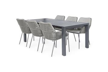 Suns Punta 6-persoons dining set antraciet met uitschuifbare, Ophalen of Verzenden, Nieuw