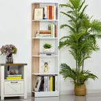 Nieuwe Boekenkast 5 planken - Wit en Eikenlook kleur, Verzenden, Nieuw