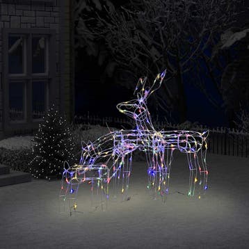 vidaXL 3-delige Kerstverlichting rendieren 229 LEDs, Diversen, Kerst, Verzenden, Nieuw