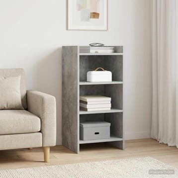 vidaXL Dressoir Betongrijs 40 x 36 x 80 cm Bewerkt hout, Verzenden, Nieuw, Overige houtsoorten, Minder dan 50 cm