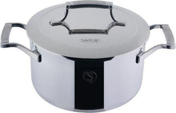 2dekans | Saveur Voyage Kookpan Ø22 cm – Tri-Ply RVS –, Ophalen of Verzenden, Nieuw