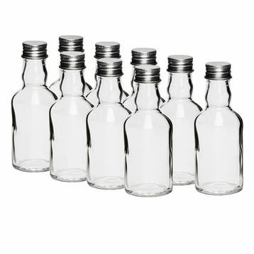 Mini glazenflesjes shotje 50ml (10 stuks), Verzenden, Nieuw