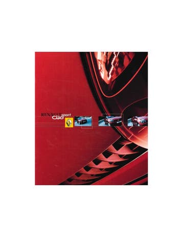 2001 RENAULT CLIO SPORT 2.0 16V BROCHURE NEDERLANDS, Boeken, Nieuw, Renault, Author