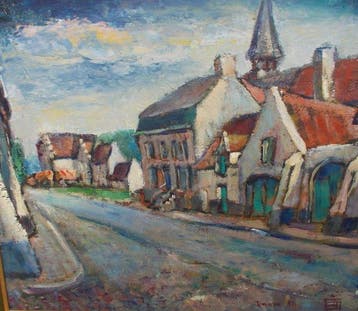 Werner Omer Schietekat(1908-1984) - Dorpsgezicht Te