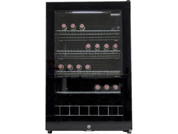 Husky KK110-CNS-NL-HU - Glasdeur koeler - 130 liter - 40 dB, Witgoed en Apparatuur, Verzenden, Zo goed als nieuw