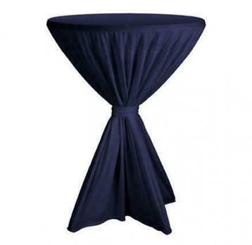 Statafelhoes model Fiesta 80-90 cm kleur donkerblauw - tafel, Overige materialen, Rond, Nieuw, 50 tot 100 cm