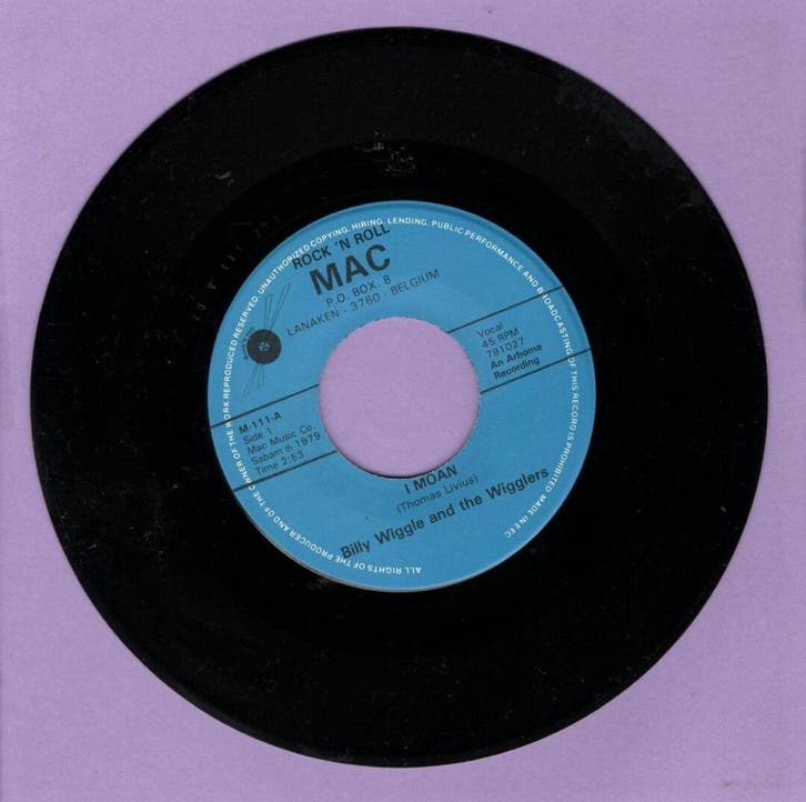 Billy Wiggle n The Wigglers – I Moan / Grey Picker (7-Vin, Cd's en Dvd's, Vinyl Singles, Ophalen of Verzenden