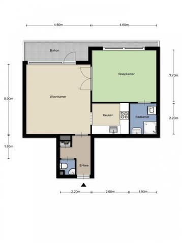 Te Huur 2 kamer Appartement Bagijnenwaard In Zoetermeer, Direct bij eigenaar, Zoetermeer, Appartement, Zuid-Holland