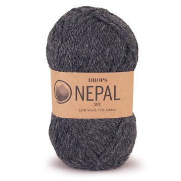 DROPS Nepal Mix - 0506 donkergrijs - Wol Garen, Ophalen of Verzenden, Nieuw