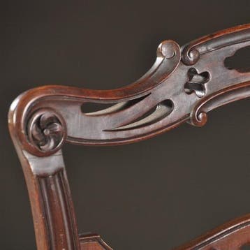 8 mahonie ladderbacks bekleding naar wens Norman & Stacey 19, Antiek en Kunst, Ophalen of Verzenden