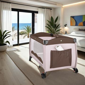 Kinderreisbed 126x65x80cm met tas - koffie, Kinderen en Baby's, Babywiegjes en Ledikanten, Verzenden, Nieuw