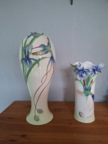 Vaas (2) - Porselein - Franz vazen hummingbird