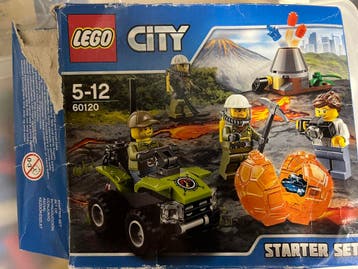 LEGO City Vulkaan Starter Set 60120, Zo goed als nieuw, Complete set, Lego, City