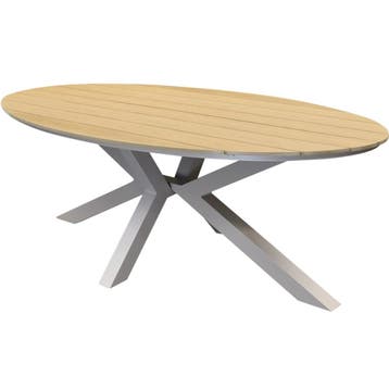 Salvador dining tuintafel ovaal latte 220x114xH75 cm, Ophalen of Verzenden, Nieuw