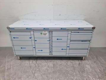 HCB RVS Werkkast Kast Werktafel 2 klapdeuren en 3 laden en, Ophalen of Verzenden, Nieuw in verpakking