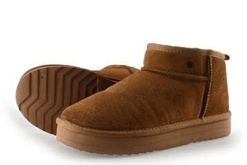 Warmbat Enkellaarzen in maat 42 Cognac, Kleding | Dames, Schoenen, Overige kleuren, Verzenden, Lage of Enkellaarzen, Zo goed als nieuw