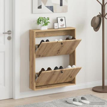 vidaXL Wandgemonteerde Schoenkast BREDA 71 x 17 x 86 cm, Verzenden, Nieuw