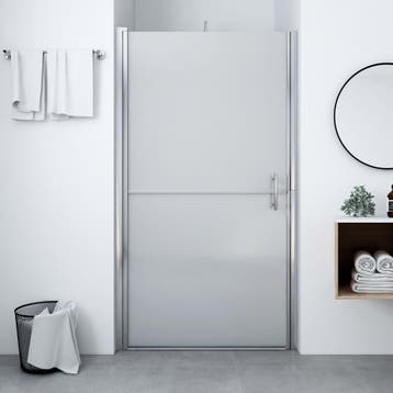 vidaXL Douchedeur mat 81x195 cm gehard glas, Verzenden, Nieuw