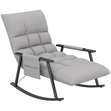 TRUUSK Relaxfauteuil met Voetensteun - Verstelbare Rugleunin, Verzenden, Nieuw