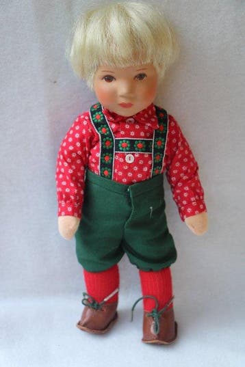 Käthe Kruse: pop Daniel, 26cm, goede staat, 1980 - Pop -, Antiek en Kunst