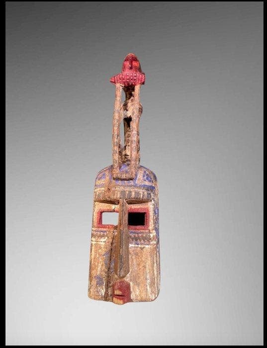 Uitzonderlijk Dogon-masker - masker van een aap die maïs eet, Antiek en Kunst, Kunst | Niet-Westerse kunst