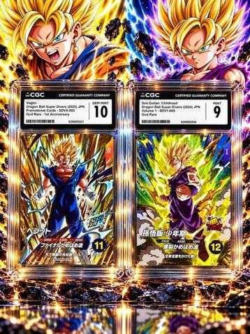 Bandai - 2 Graded card - Dragon Ball, Dragon Ball Z - Gogeta, Nieuw