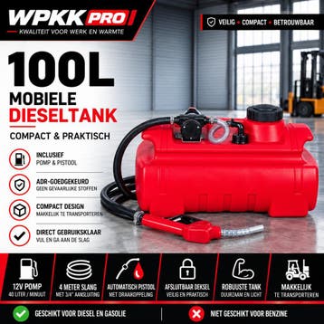 Dieseltank 100L / 210L met 12V pomp | WPKK PRO, Ophalen of Verzenden, Overige