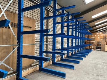 Draagarmstelling NIEUW 4,0 m hoog en 4 niveaus 1,2 m diep, Ophalen of Verzenden