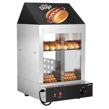 GGM Gastro | Hotdogstomer / warmhoudvitrine - 1,2kW - 2 |, Verzenden, Nieuw in verpakking