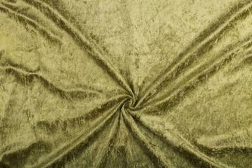 Velvet stof licht khaki, 120 cm of meer, Ophalen of Verzenden, Polyester, Groen