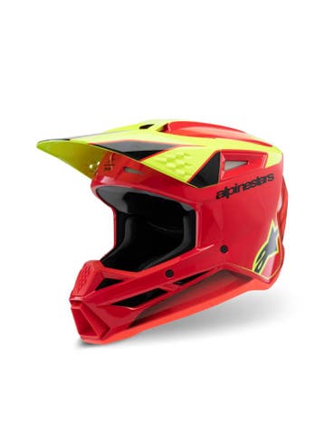 Alpinestars S-M3 Fray Rood Geel Crosshelm, Overige typen, Nieuw met kaartje, Overige merken, Heren