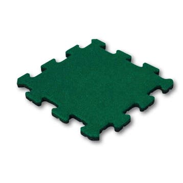 Rubber tegel 50 mm - 50 x 50 cm - Groen - Puzzelsysteem -, Verzenden, Nieuw