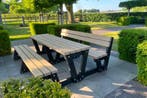 Rockwood® Picknicktafel Eik - Zwaar Kunststof - Sand Beige, Tuin en Terras, Picknicktafels, Ophalen of Verzenden, Nieuw, Rechthoekig