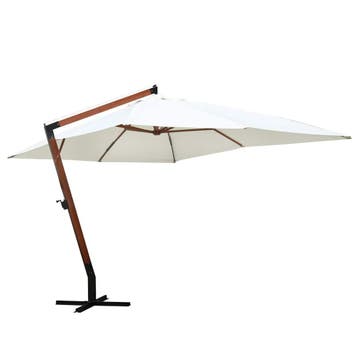 vidaXL Parasol 300x400 cm wit, Verzenden, Nieuw, 3 tot 4 meter