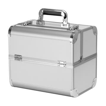 Zilveren Make-up Koffer SC40 – Professionele Beautycase voor, Ophalen of Verzenden, Nieuw