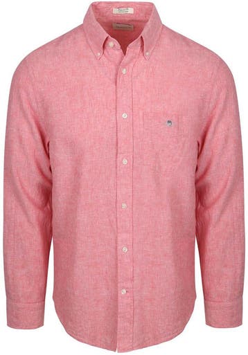 Gant Overhemd Cotton Linen Roze maat 3XL Heren, Verzenden, Nieuw, Roze, GANT