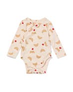 HEMA Newborn meegroei overslagromper ecru, Verzenden, Nieuw